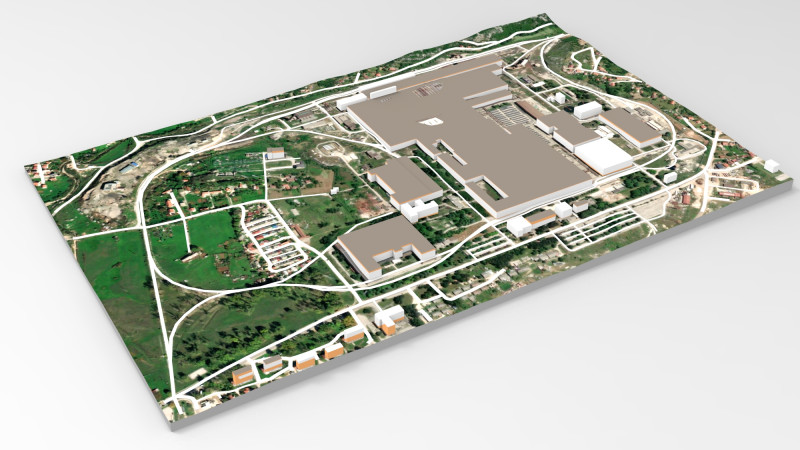 Zeljezara Toscelic Montenegro 3D Modell .c4d .max .obj .3ds .fbx .stl .blend 