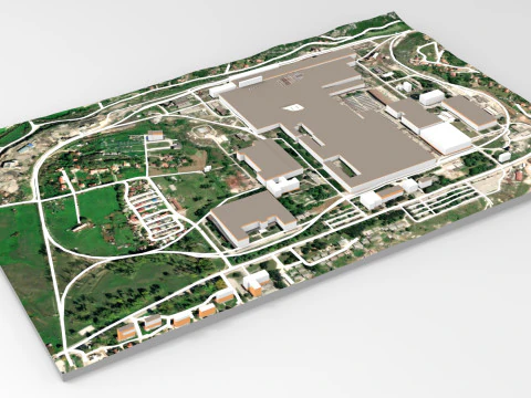 Zeljezara Toscelic Montenegro Modello 3D