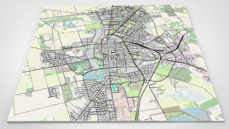 Cityscape Suwalki Poland Modello 3D .c4d .max .obj .3ds .fbx .stl .blend 