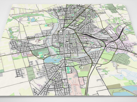 Cityscape Suwalki Poland 3Dモデル