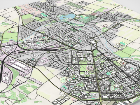 Cityscape Suwalki Poland Modello 3D