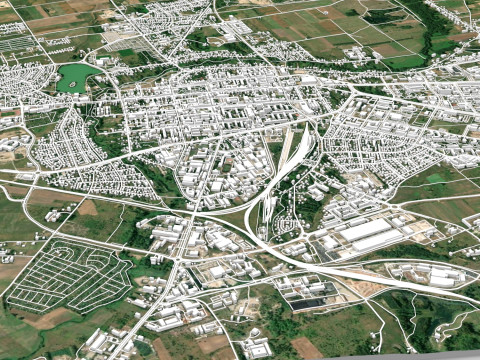 Cityscape Suwalki Poland Modello 3D