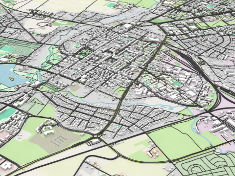 Cityscape Suwalki Poland Modello 3D