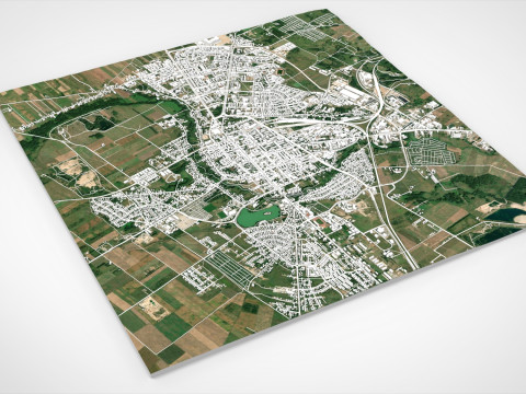 Cityscape Suwalki Poland Modello 3D