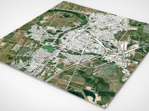 Cityscape Suwalki Poland Modello 3D