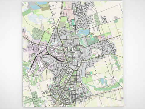Cityscape Suwalki Poland Modello 3D