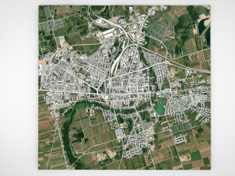 Cityscape Suwalki Poland Modello 3D