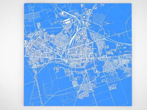 Cityscape Suwalki Poland Modello 3D