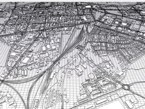 Cityscape Suwalki Poland Modello 3D