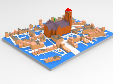Basilika Mariy Panny Gdansk 3D 모델