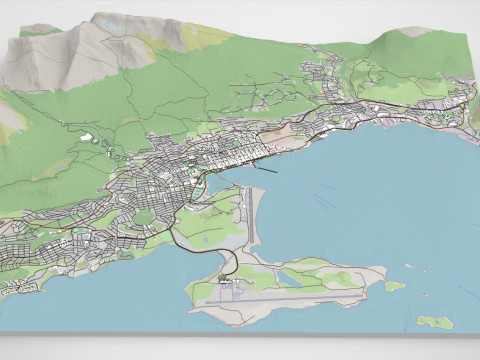 Cityscape Ushuaia Argentina 3D 模型
