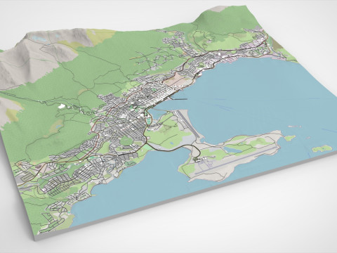 Cityscape Ushuaia Argentina 3D Модель