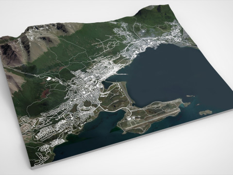 Cityscape Ushuaia Argentina 3D Модель