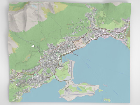Cityscape Ushuaia Argentina 3D Модель