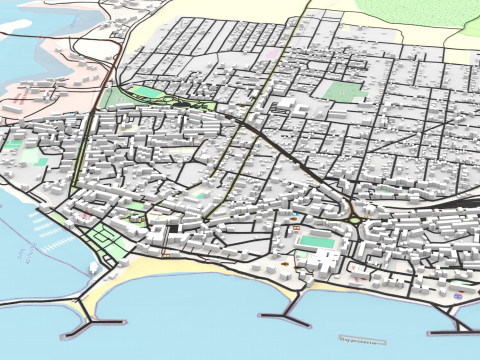 Cityscape Mangalia Romania 3D Модель