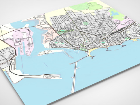 Cityscape Mangalia Romania 3D Модель