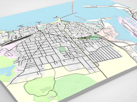 Cityscape Mangalia Romania 3D Model