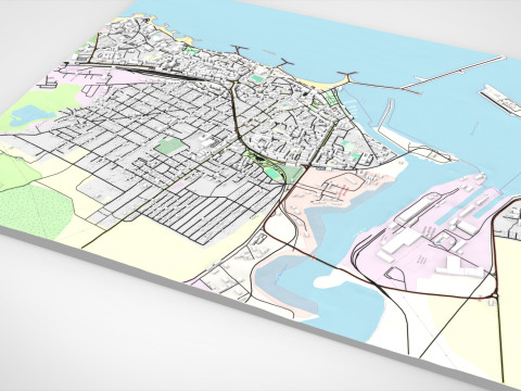 Cityscape Mangalia Romania 3D Модель