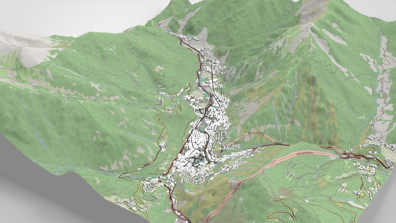 Cityscape Andorra la Vella Andorra 3D Model .c4d .max .obj .3ds .fbx .stl .blend