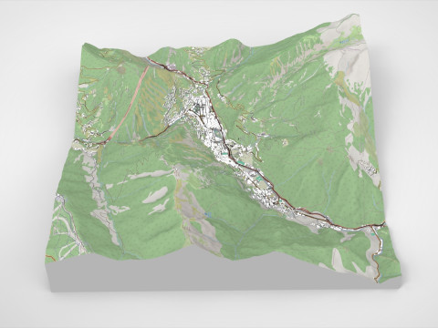 Cityscape Andorra la Vella Andorra 3D Model