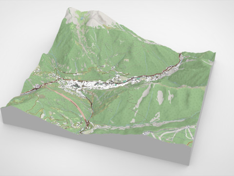 Cityscape Andorra la Vella Andorra 3D Model