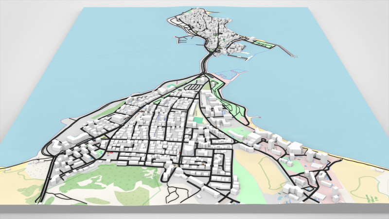 Cityscape Nesebar Bulgaria 3D Model .c4d .max .obj .3ds .fbx .stl .blend 