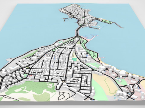 Cityscape Nesebar Bulgaria 3D 模型