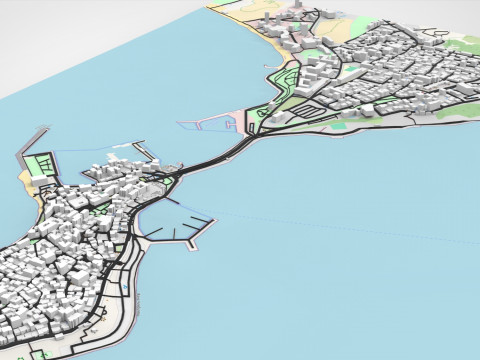 Cityscape Nesebar Bulgaria 3D Model