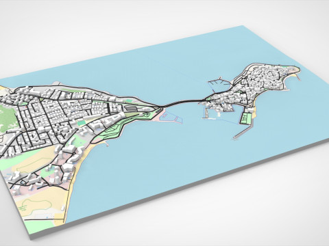 Cityscape Nesebar Bulgaria 3D Model