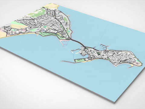 Cityscape Nesebar Bulgaria 3D Model