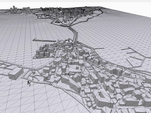 Cityscape Nesebar Bulgaria 3D Model
