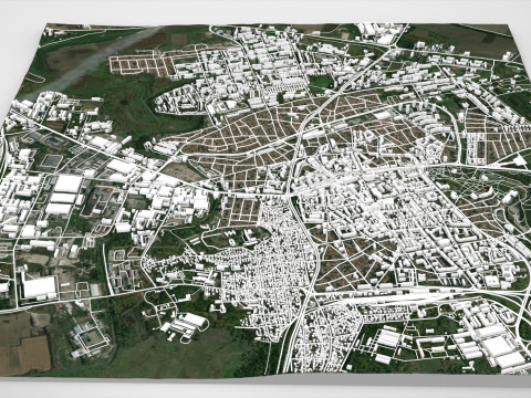 Cityscape Dobrich Bulgaria 3D 模型