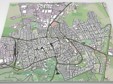 Cityscape Dobrich Bulgaria 3D 模型