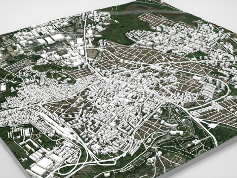 Cityscape Dobrich Bulgaria 3D 模型
