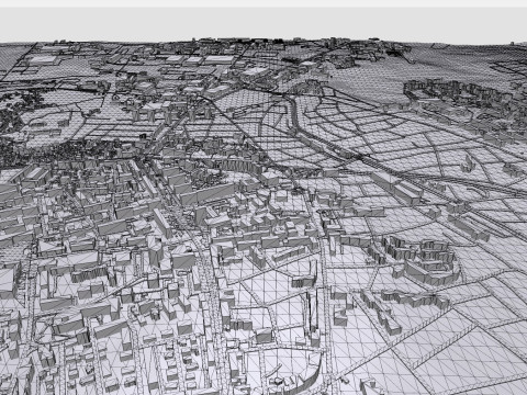 Cityscape Dobrich Bulgaria 3D 模型
