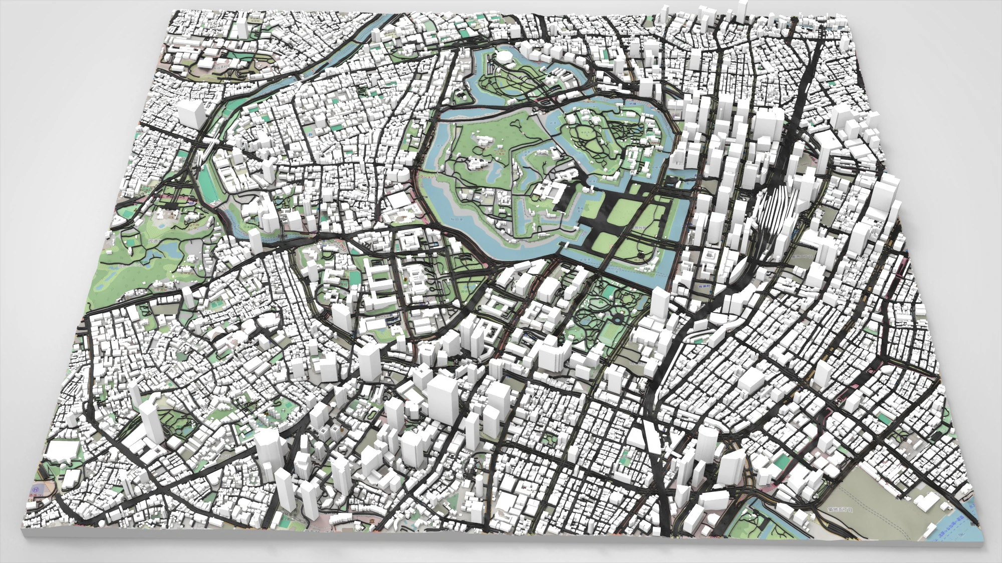 Cityscape Tokio Japan 3D Model .c4d .max .obj .3ds .fbx .stl .blend