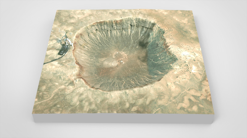 Meteor Crater Arizona USA 3D Model .c4d .max .obj .3ds .fbx .stl .blend 