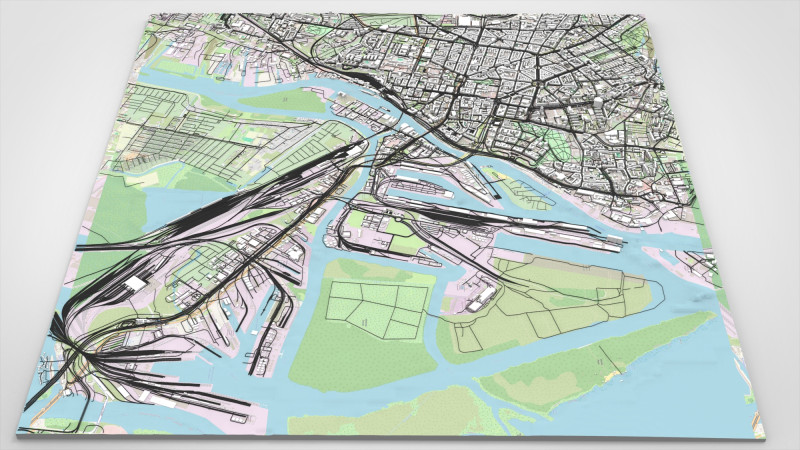 Cityscape Szczecin Poland 3D Modell .c4d .max .obj .3ds .fbx .stl .blend 