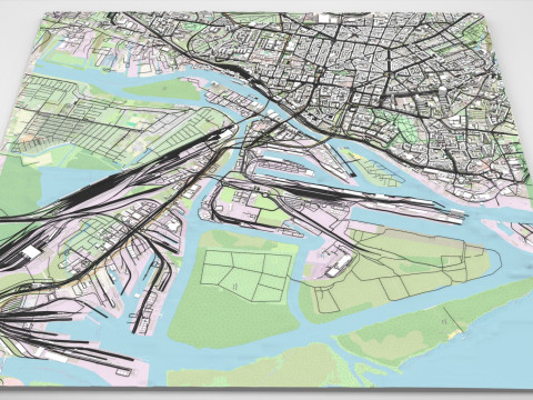 Cityscape Szczecin Poland 3D Modell
