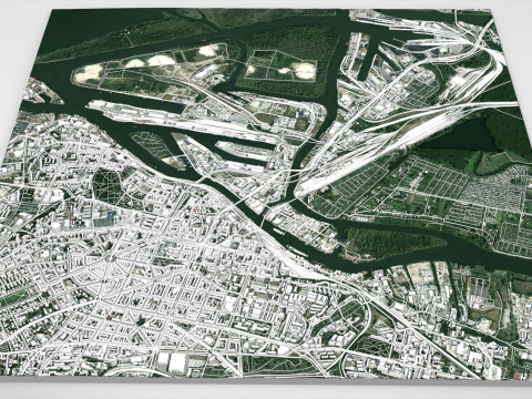 Cityscape Szczecin Poland 3D Modell