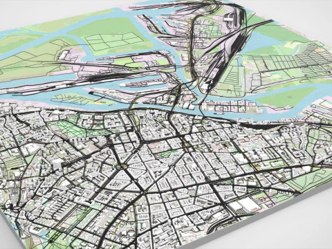 Cityscape Szczecin Poland 3D Model