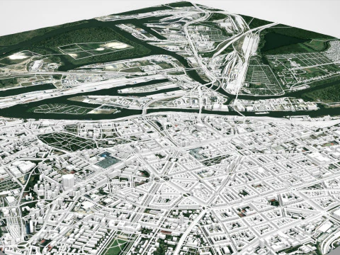 Cityscape Szczecin Poland 3D Model