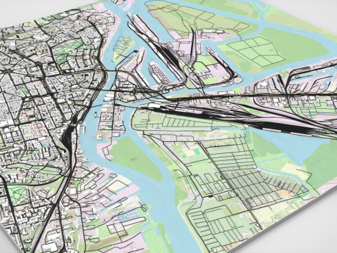 Cityscape Szczecin Poland 3D Modell