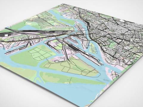 Cityscape Szczecin Poland 3D Modell