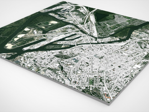 Cityscape Szczecin Poland 3D Modell