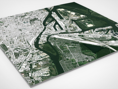 Cityscape Szczecin Poland 3D Modell