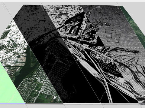 Cityscape Szczecin Poland 3D Modell