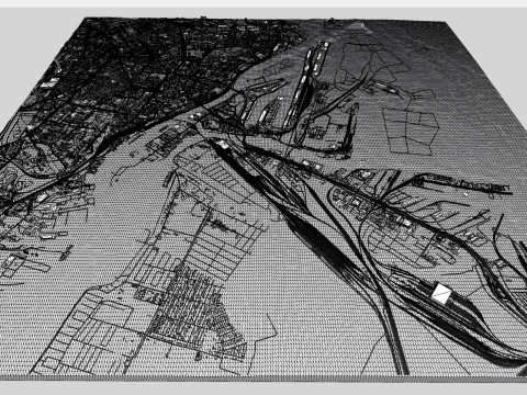 Cityscape Szczecin Poland 3D Modell