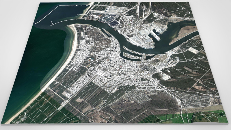 सिटीस्केप स्विनौज्स्की पोलैंड 3D मॉडल .c4d .max .obj .3ds .fbx .stl .blend