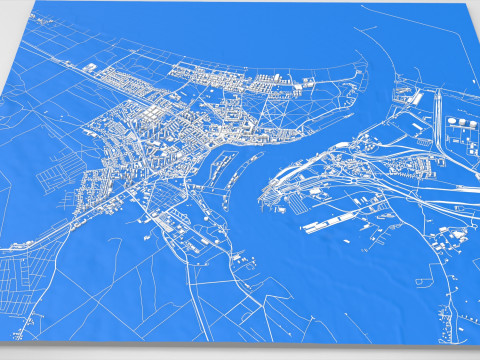 सिटीस्केप स्विनौज्स्की पोलैंड 3D मॉडल